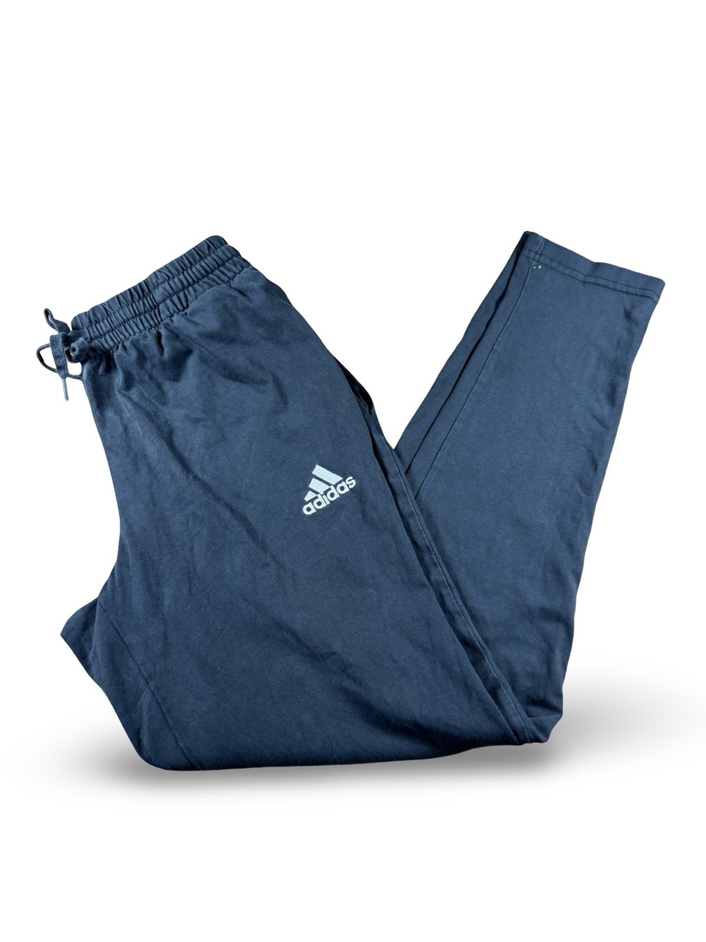 Adidas Black Medium Sweats Track Pants with Logo White Mens M